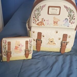 Loungefly Disney Winnie The Pooh Mini Backpack With Matching Wallet